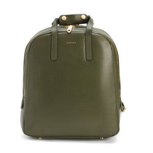 RADLEY LONDON Dark Olive Leather Dukes Place Medium Zip Around Backpack